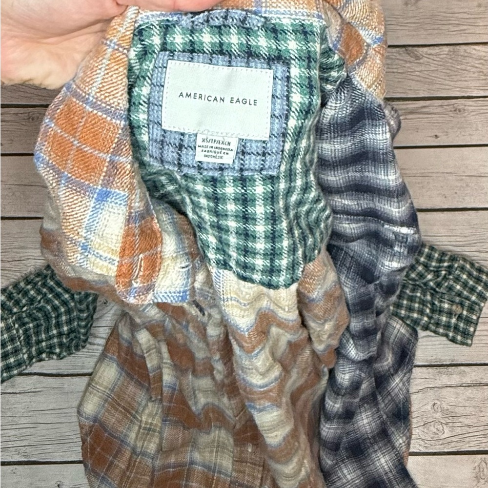 American Eagle Patchwork Flannel - image 2